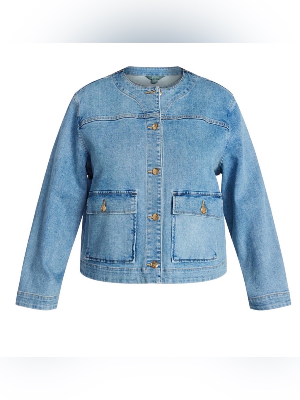 Terra & Sky Denim Lady Jacket With Pockets